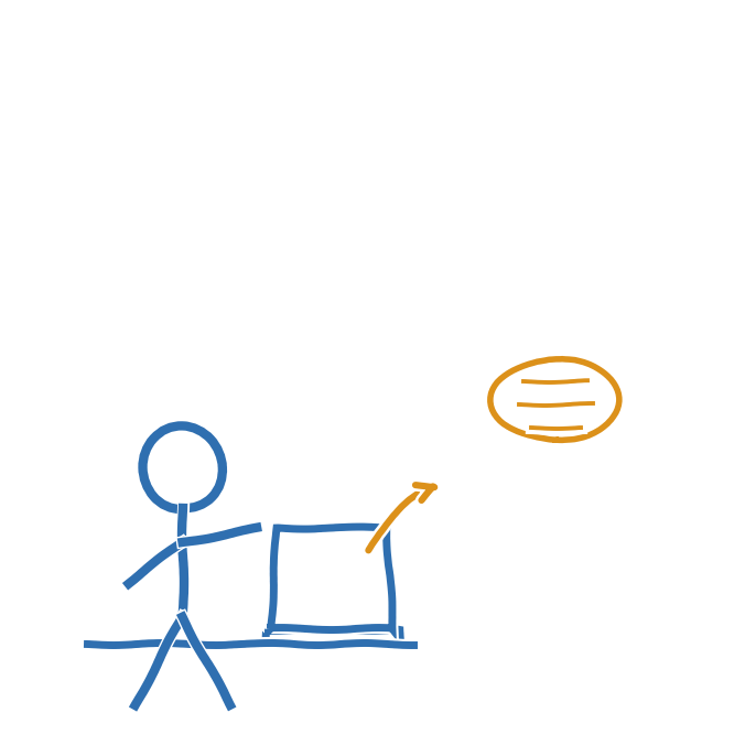 Håndtegnet illustration til teksten om hvad er generativ ai?.