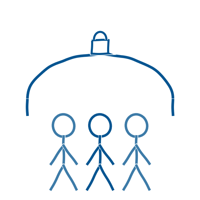 Håndtegnet illustration til teksten om fælles rammer og lovlighed.