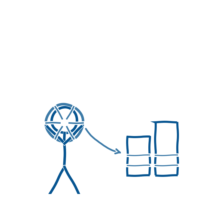 Håndtegnet illustration til teksten om infrastruktur og styring.